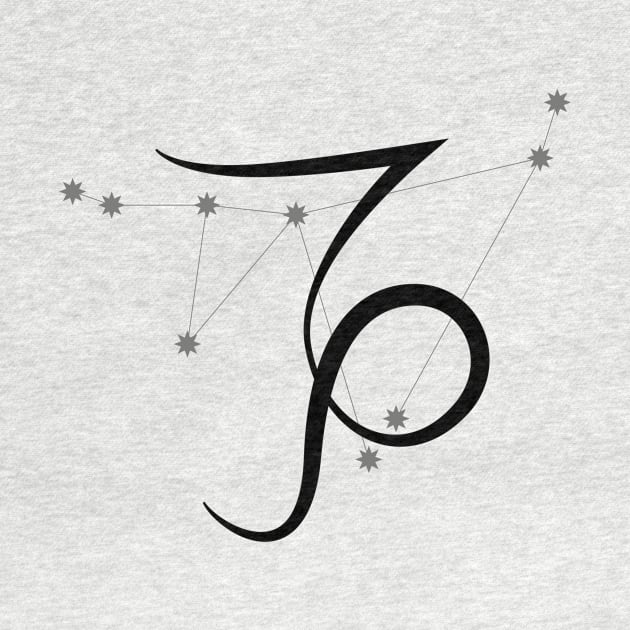 Capricorn - Zodiac Sign Symbol and Constellation by Red Fody